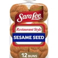 thumbnail image 1 of Sara Lee Restaurant Style Gourmet Sesame Seed Hamburger Buns, 12 count, White Hamburger Buns, 31.5 oz Bag, 1 of 8