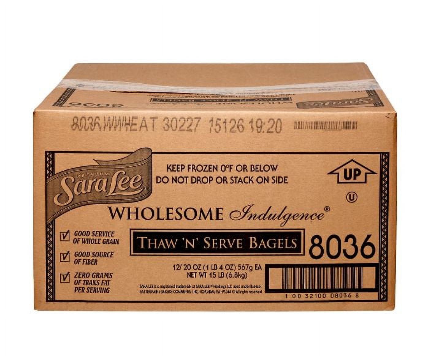Sara Lee Wholesome Indulgence Whole Wheat Bagel, 3.3 Ounce - 72 per case.
