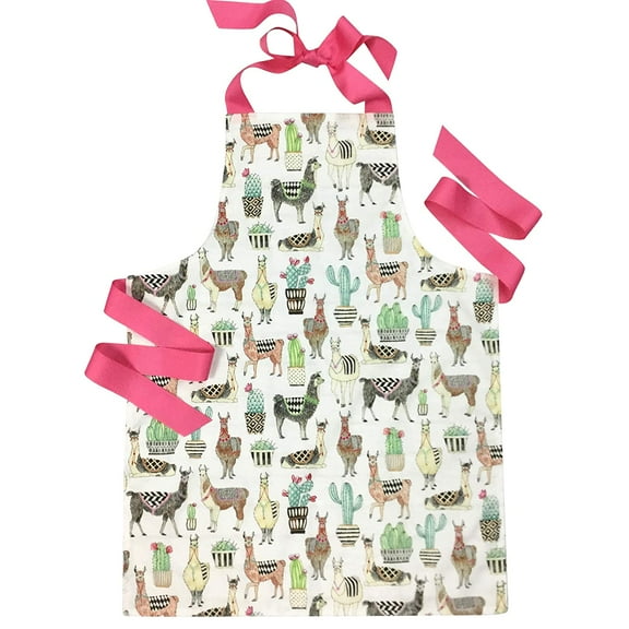 Sara Sews Lovely Llama Tween Girl Apron Gift for Kitchen Crafts or Art