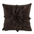 thumbnail image 1 of Sara's Garden Petal Decorative Throw Pillow. 17 Inch Square (Chocolate, Case Only), 1 of 22