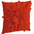 thumbnail image 1 of Sara's Garden Petal Decorative Throw Pillow. 17 Inch Square (Red, Case+Insert), 1 of 2