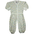 thumbnail image 1 of Sara's Prints - Baby Girls Long Sleeved Convertible Coverall 6718-0-6Months (White Leaves), 1 of 3
