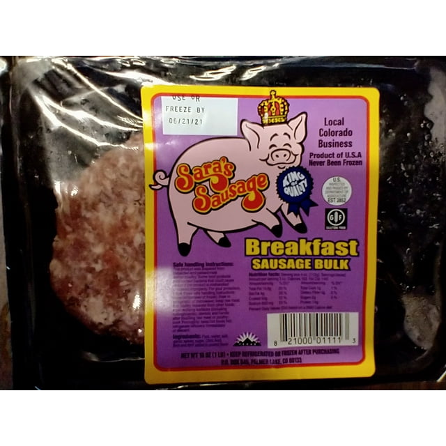 Sara's Sausage, Pork Breakfast Bulk Sausage, 16oz. (Fresh)