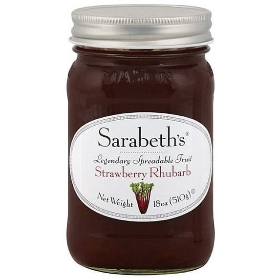 Sarabeth's Strawberry Rhubarb Spreadable Fruit, 18 oz, (Pack of 6)