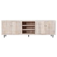 thumbnail image 1 of Sarah 4-Door Media Cabinet in Transitional Ivory Finish Solid Wood on Iron Base, 1 of 6