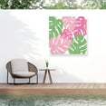 thumbnail image 1 of Sarah Adams 'Monstera II Hot Pink' Outdoor All-Weather Wall Decor, 1 of 3