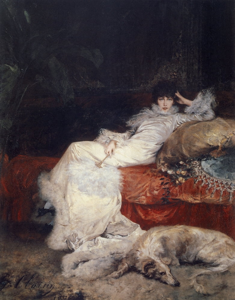 Sarah Bernhardt 1876 Canvas Art - George Clairin (18 x 24)