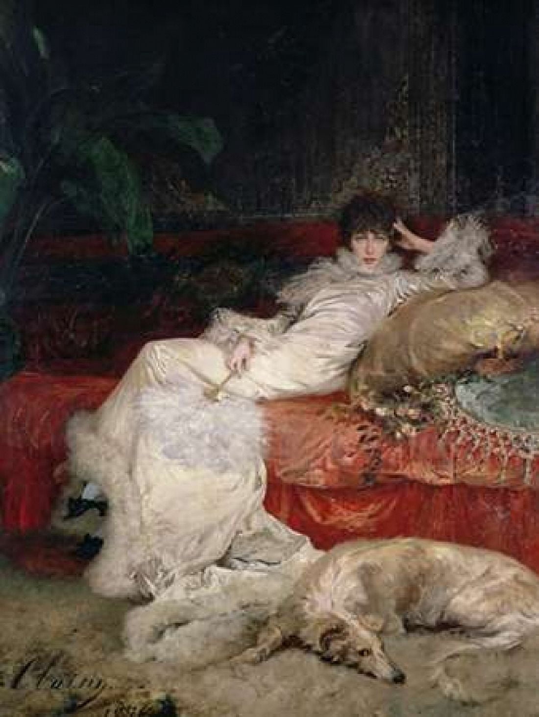 Sarah Bernhardt Canvas Art - Georges Clairin (22 x 28)