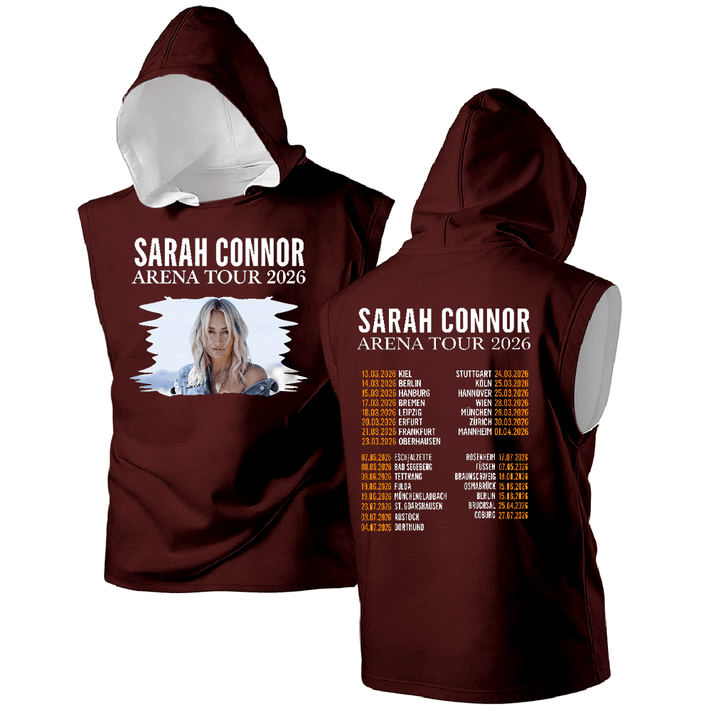 Sarah Connor Merch Arena Tour Hooded sleeveless vest Casual Clothes ...