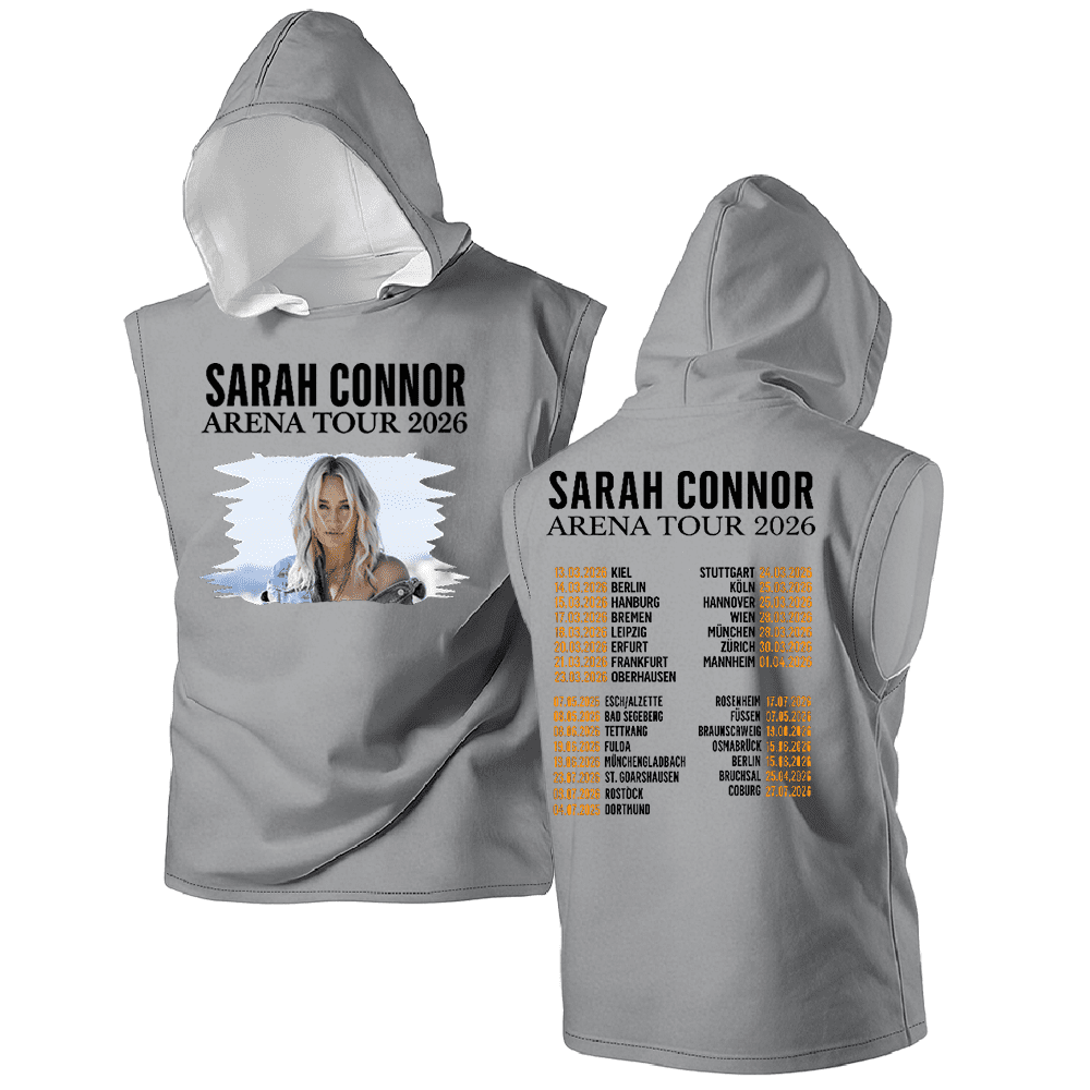Sarah Connor Merch Arena Tour Hooded sleeveless vest Man/Woman Tank ...
