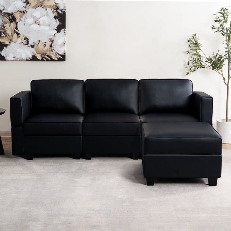 Sarah Convertible Sectional Sofa with Chaise Air Leather L Shaped