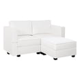 thumbnail image 1 of Sarah Convertible Sectional Sofa with Chaise Air Leather L Shaped Sofa Couch Modular Sectional Sofa with Storage- White, 1 of 11