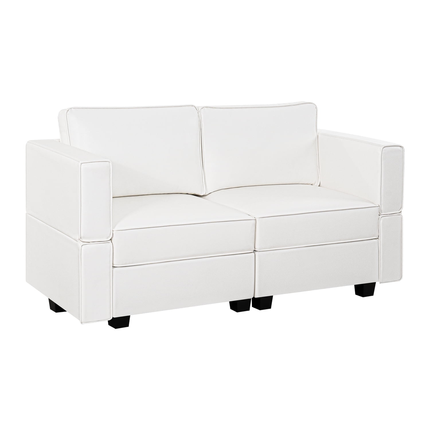 Sarah Modular Loveseat Sofa Couch with Storage Seats Air leather 2