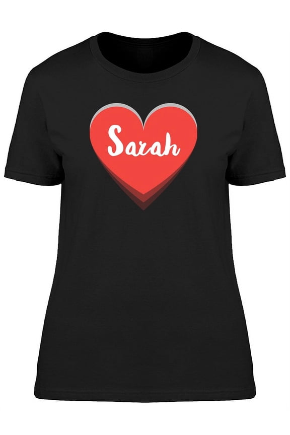 Sarah On Red Heart T-Shirt Women -Image by Shutterstock, Female Small