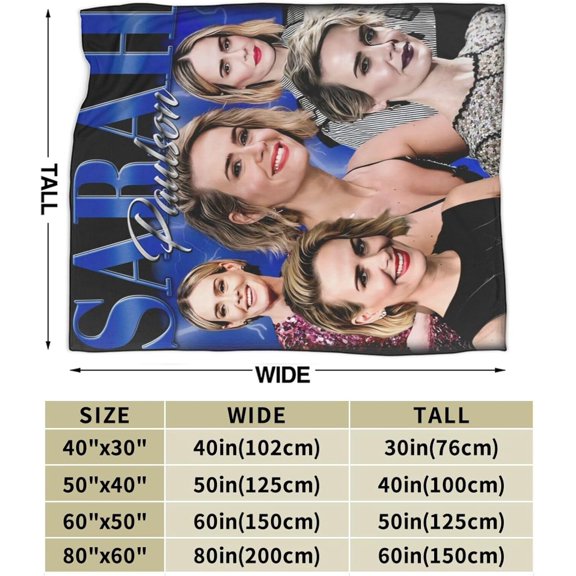 Sarah Paulson Blanket Flannel Soft Throw Blankets for Bedroom Livingroom Sofa Home 60"X50"