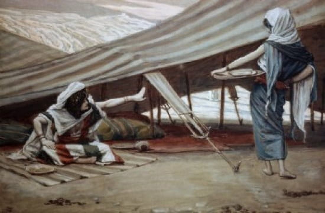 Sarah (Sarai) Sends Hagar Away James Tissot (1836-1902 French) Jewish Museum New York Canvas Art - James Tissot (24 x 36)
