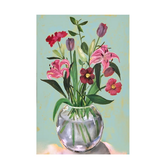Sarah Thompson-Engels 'Lillies, 2022' Canvas Art - 12 x 19 Inches