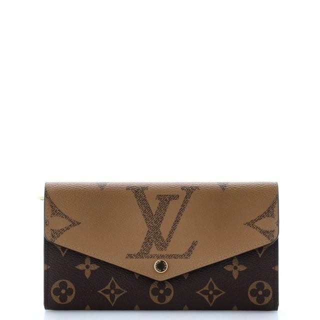 Pre-Owned Sarah Wallet NM Reverse Monogram Giant and Monogram Canvas By Rebag