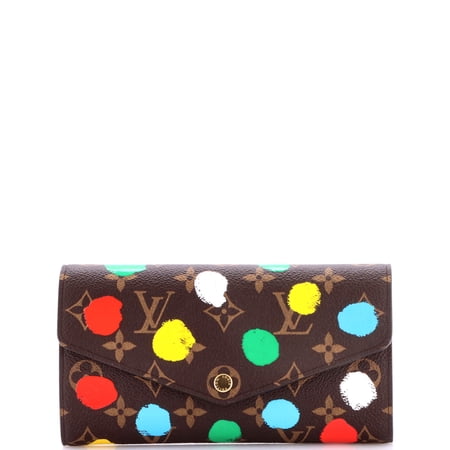 Sarah Wallet NM Yayoi Kusama Painted Dots Monogram Canvas By Rebag