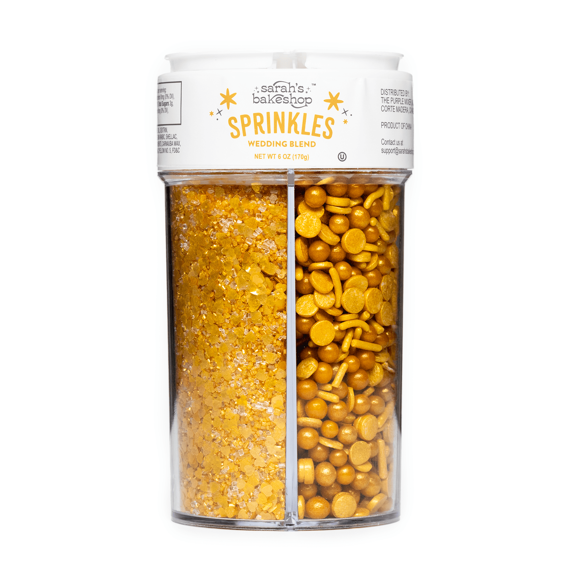 Sarah's Bakeshop Gold Sprinkles Wedding - 4-Cell - 6oz - Walmart ...