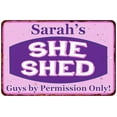 thumbnail image 1 of Sarah's Purple & Pink SHE SHED Vintage Sign 12x18 Woman Wall Décor 112180040100, 1 of 1