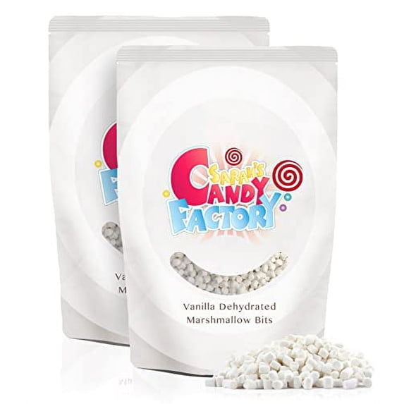 Sarah's Candy Factory Vanilla .. Mini Dehydrated Marshmallow Bits .. in Resealable Bag, 2lb