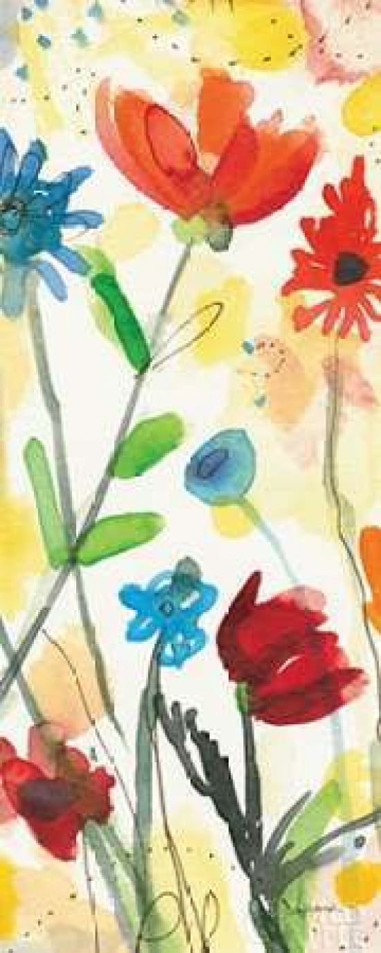 Sarahs Garden Panel I Canvas Art - Cheryl Warrick (10 x 20)
