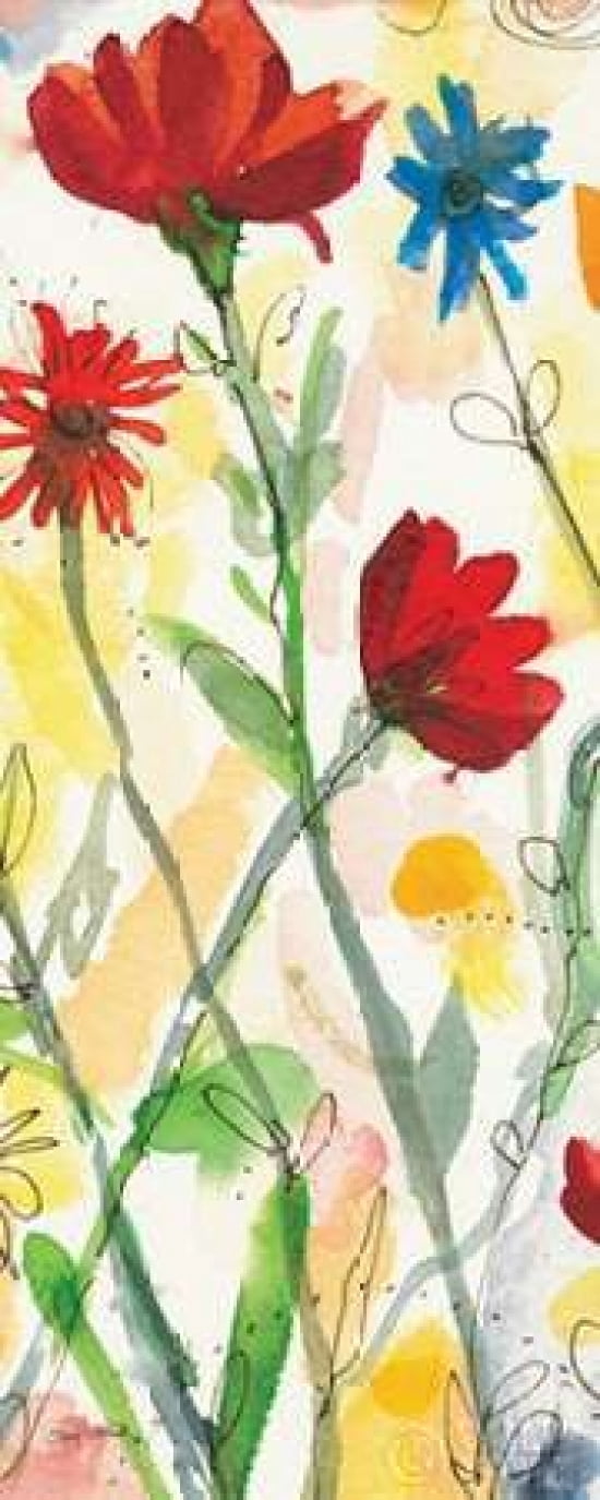 Sarahs Garden Panel II Canvas Art - Cheryl Warrick (10 x 20)