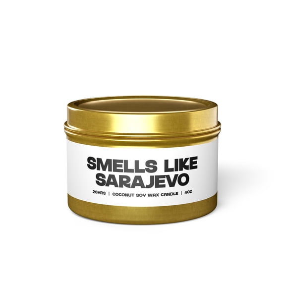 Sarajevo Bosnia Tin Candle Gifts Home Office Decor Vanilla Coffee Scented