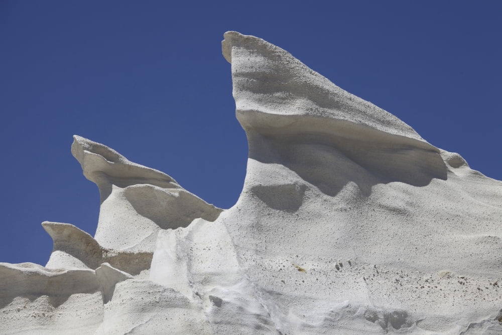 Sarakiniko white tuff formations sculpted by erosion Milos Greece Canvas Art - Richard RoscoeStocktrek Images (35 x 23)