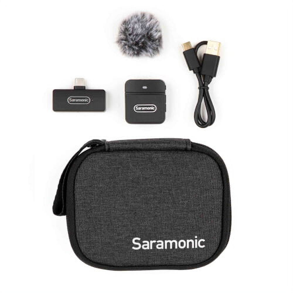 Saramonic Blink 100 B5 Clip-On Wireless Mic System for iPhone 15, Android Devices, iPads & Computers w/ USB-C