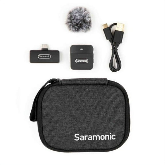 Saramonic Blink 100 B5 Clip-On Wireless Mic System for iPhone 15, Android Devices, iPads & Computers w/ USB-C