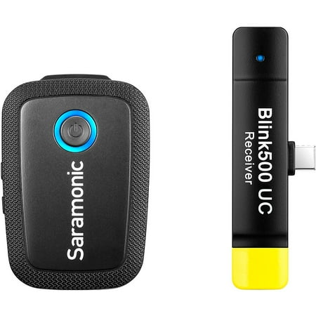 Saramonic - 2.4 GHz Wireless Clip-On Mic System w/ Lav & Dual USB-C Receiver for Smartphones & Tablets (Blink 500 B5)
