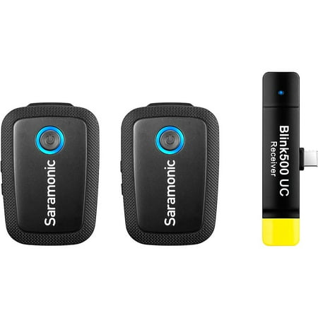 Saramonic - 2.4 GHz 2-Person Wireless Clip-On Mic Sys w/ Lavs & USB-C Receiver for Smartphones & Tablets (Blink 500 B5)