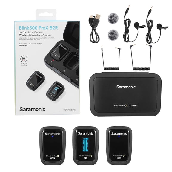 Saramonic Blink 500 ProX B2R 2-Person Wireless Clip-On Microphone System with On-Board Recording & Lavaliers