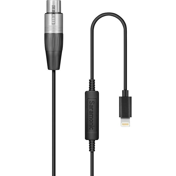Saramonic LC-XLR XLR Female to Apple Lightning Microphone Interface Cable for iPhone & iPad 19.7' (6m)