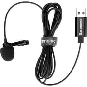 Saramonic SR-ULM10 Clip-On USB Lavalier Microphone for Computers w/ 6.56 2m Cable, Clip, Windscreen & Pouch