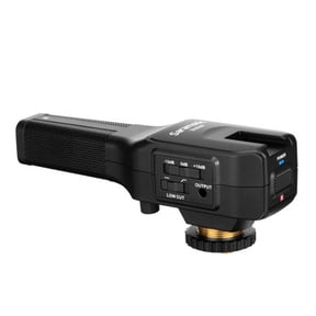 Saramonic Vmic4 Dual-Capsule AAA-Powered On-Camera Mic w/ HP Out, Mic In, Furry Windscreen, TRS & TRRS Cables