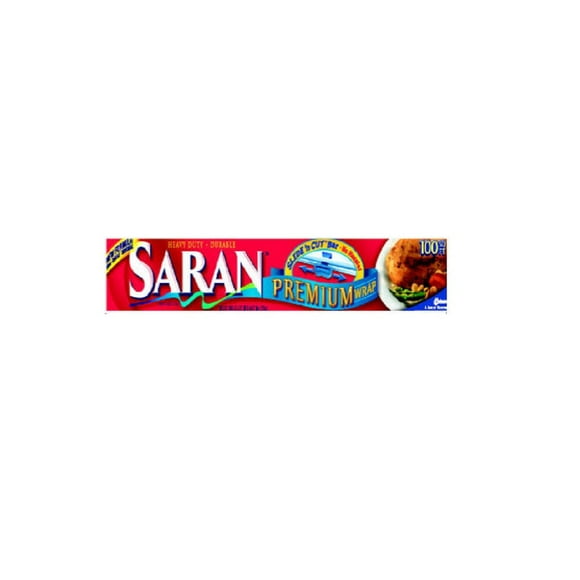 Saran 00140 Premium Plastic Food Wrap Roll, 100 Sq.ft., Each