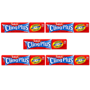 Saran Cling Plus Clear Plastic Food Wrap, 200 Sq Ft Roll 5 Pack