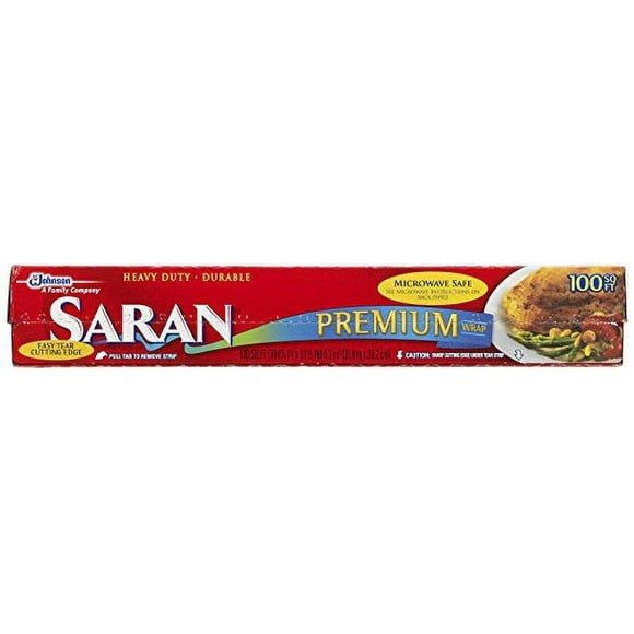 Saran Premium Plastic Wrap, 100 Sq Ft