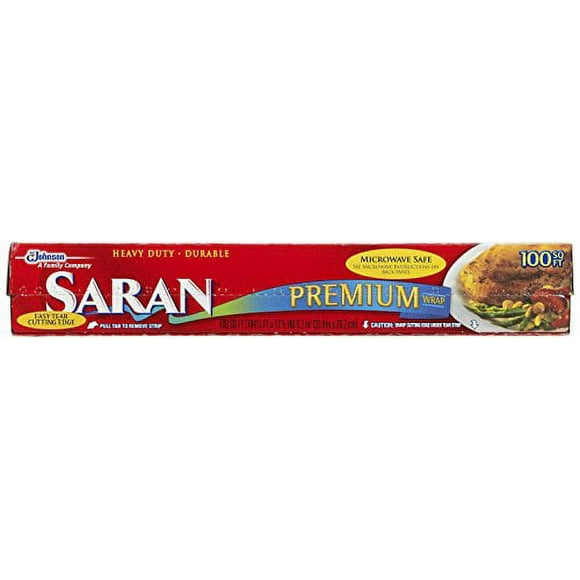 Saran Premium Plastic Wrap, 100 Sq Ft