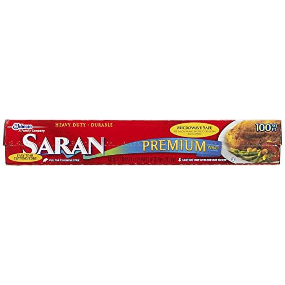 Saran Premium Plastic Wrap, 100 Sq Ft