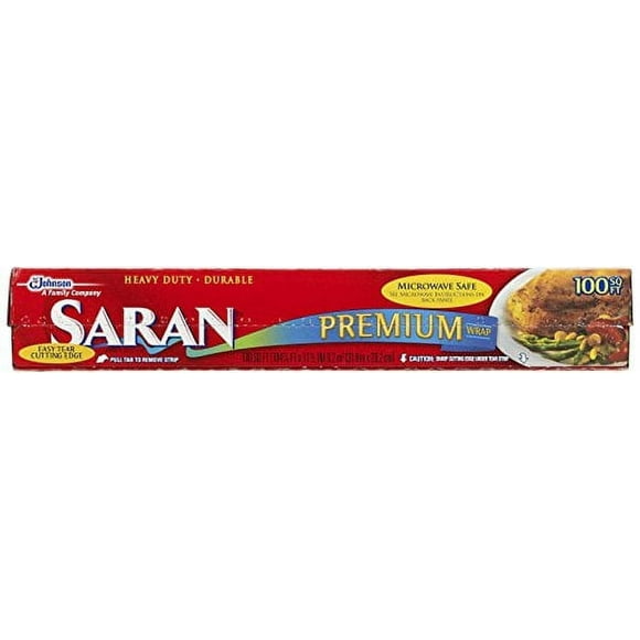 Saran Premium Plastic Wrap, 100 Sq Ft