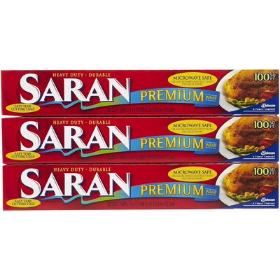 Saran Premium Plastic Wrap - 100 ft - 3 pk