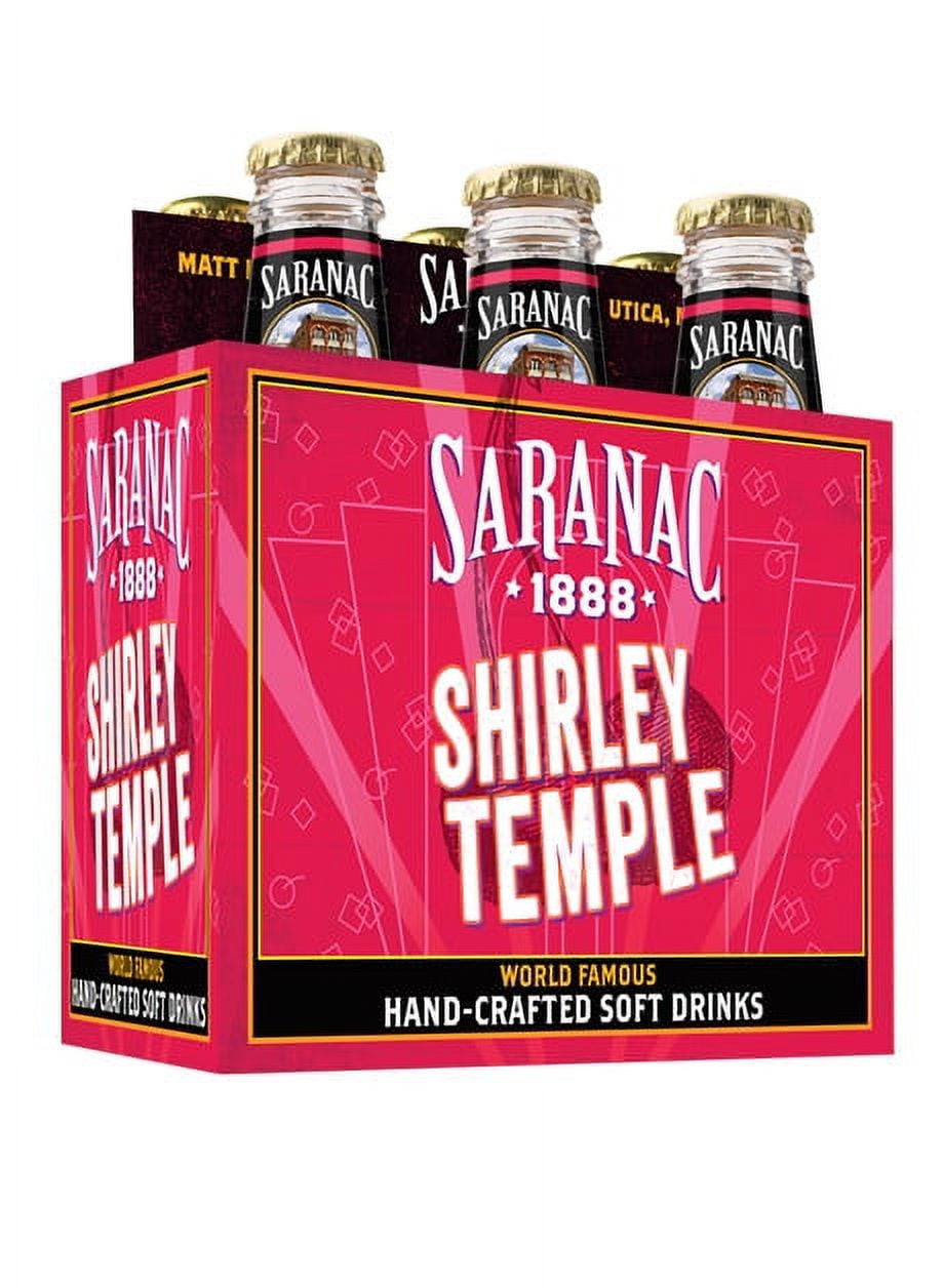Saranac Shirley Temple Soda, 12 Fl. oz., 6 Count