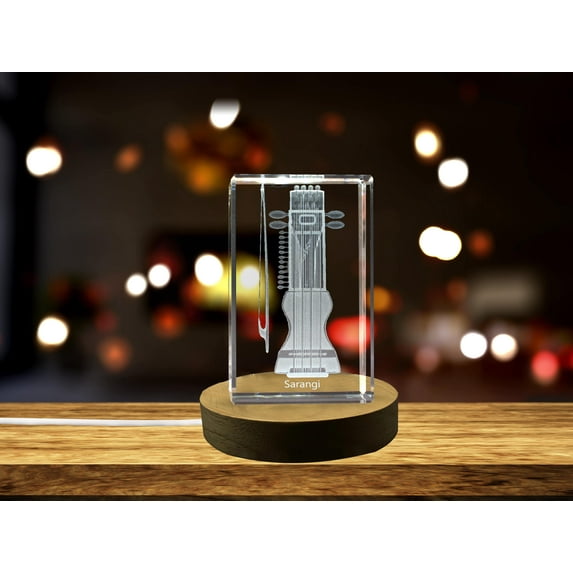 Sarangi 3D Engraved Crystal 3D Engraved Crystal Keepsake/Gift/Decor/Collectible/Souvenir