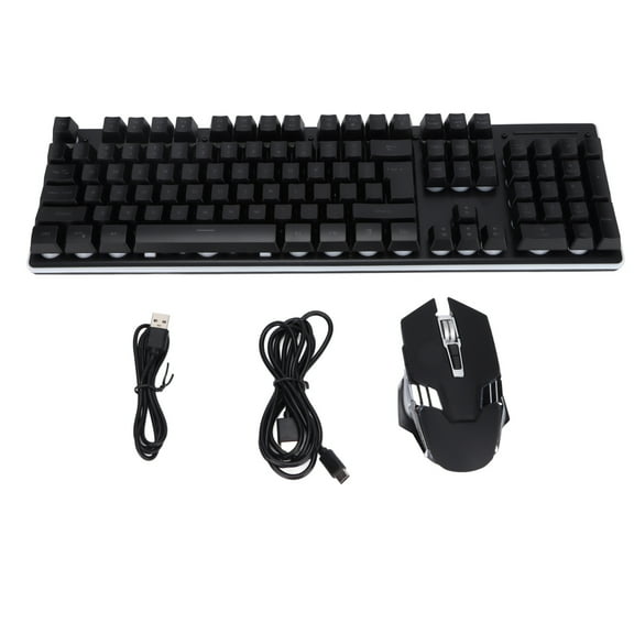 Sarapandan 104-Key, 2.4G, Charging, Illuminated for Office & Gaming Use Wireless RGB Keyboard Mouse Set