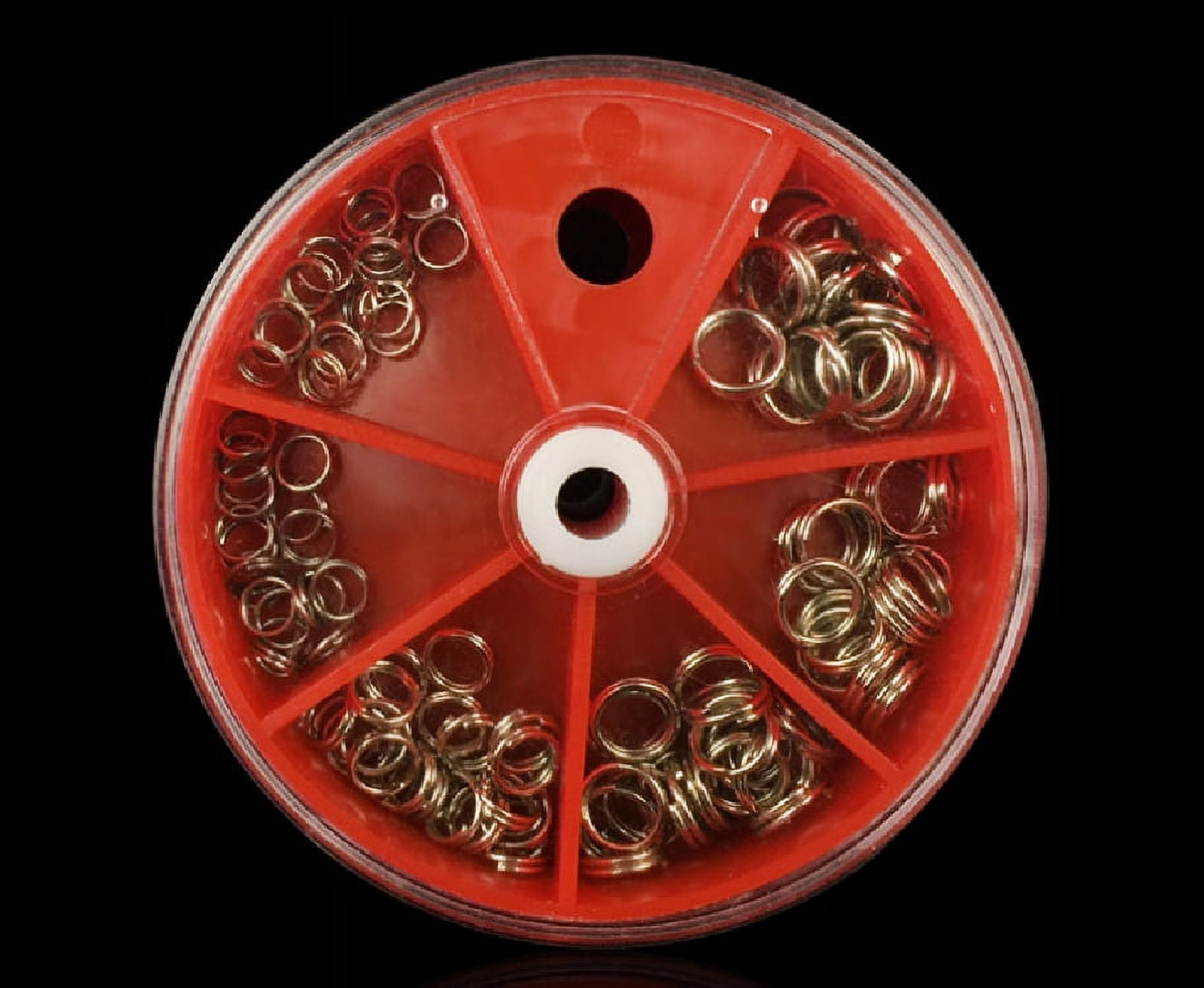 115PCS Snap Split Rings & Lure Connectors with Storage Case Stainless ...