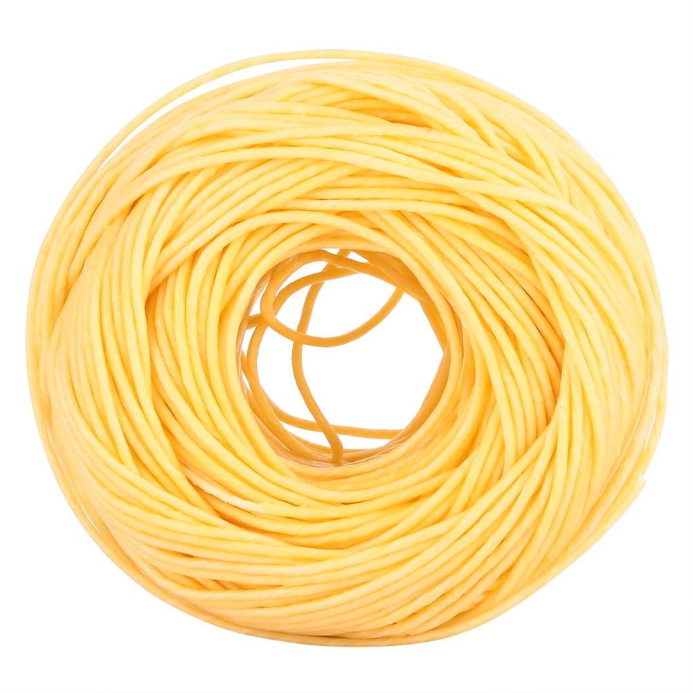 Sarapandan 2mm Fiber Wick Natural Beeswax Coating Candle Wick DIY 200 Feet Scented Candle Wick (Light)